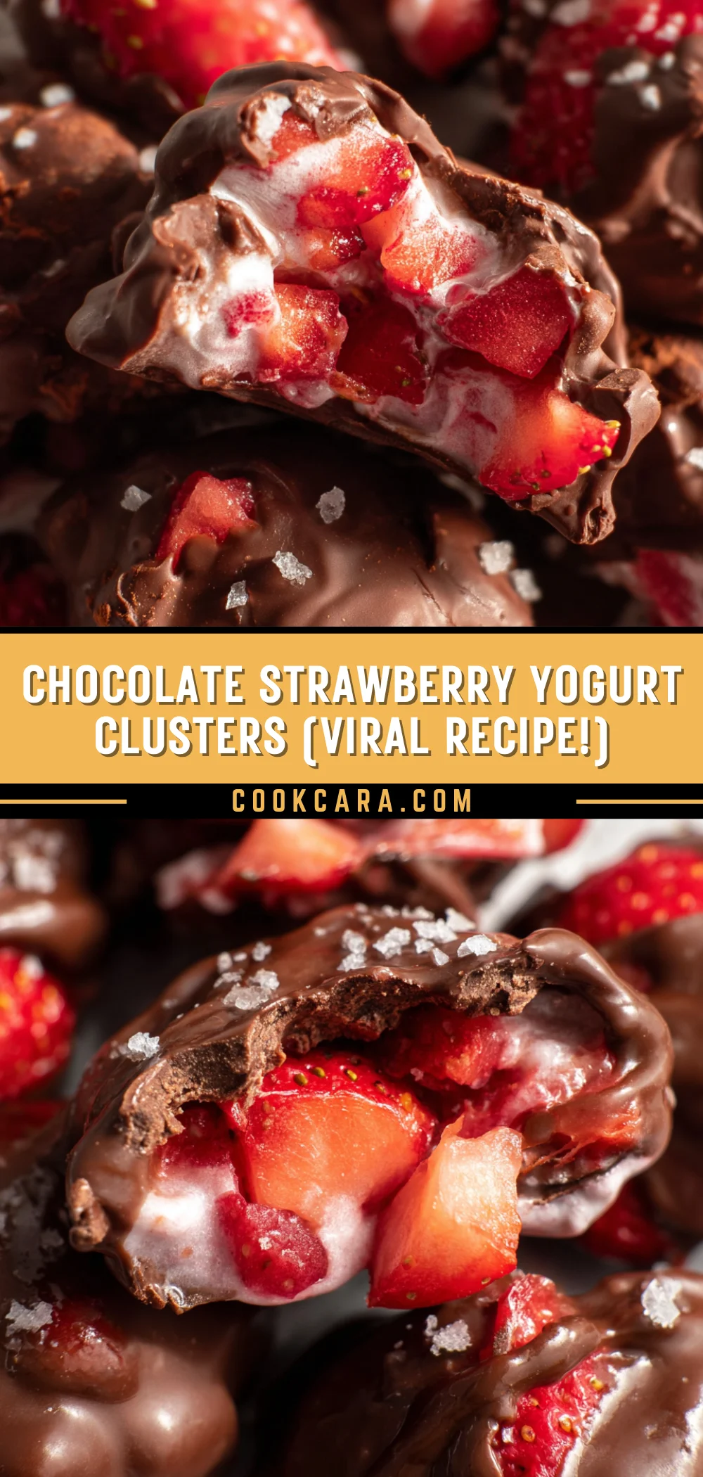 Chocolate Strawberry Yogurt Clusters (Viral Recipe!) 16 Pinterest Hidden Image