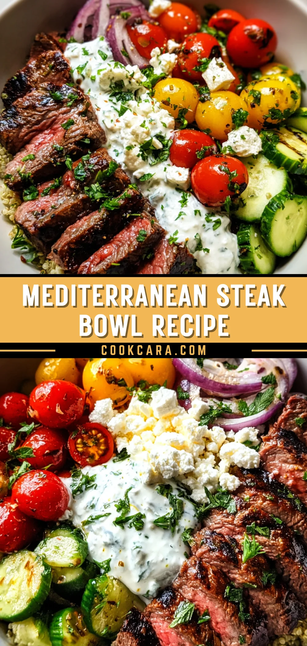Mediterranean Steak Bowl Recipe 16 Pinterest Hidden Image