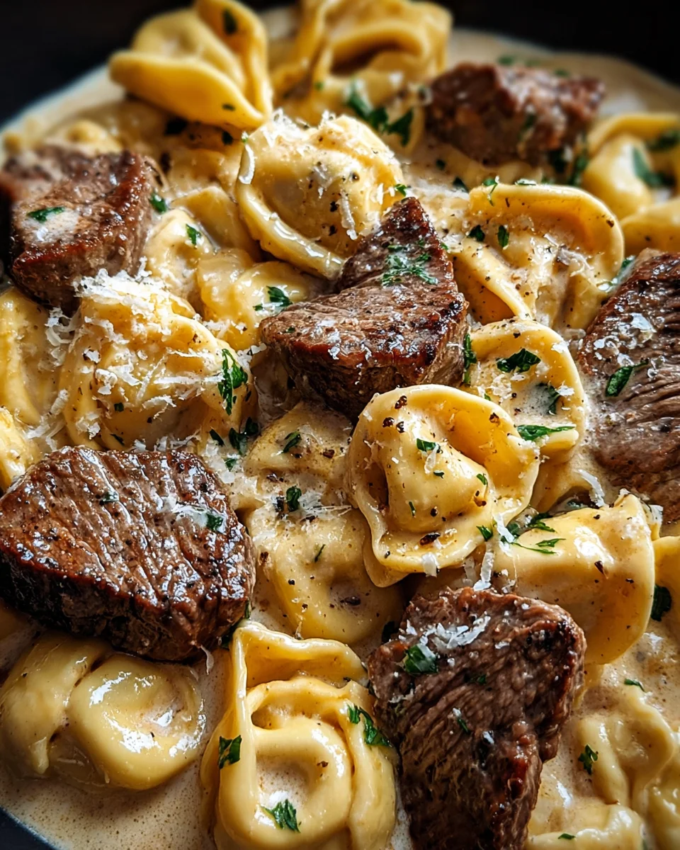 Cracked Garlic Steak Tortellini in Creamhouse Sauce Bliss 18 Cracked