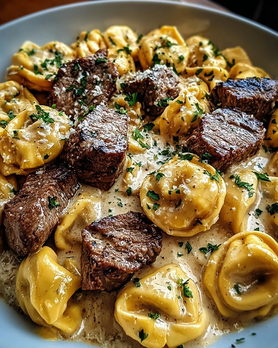 Cracked Garlic Steak Tortellini in Creamhouse Sauce Bliss 19 Cracked