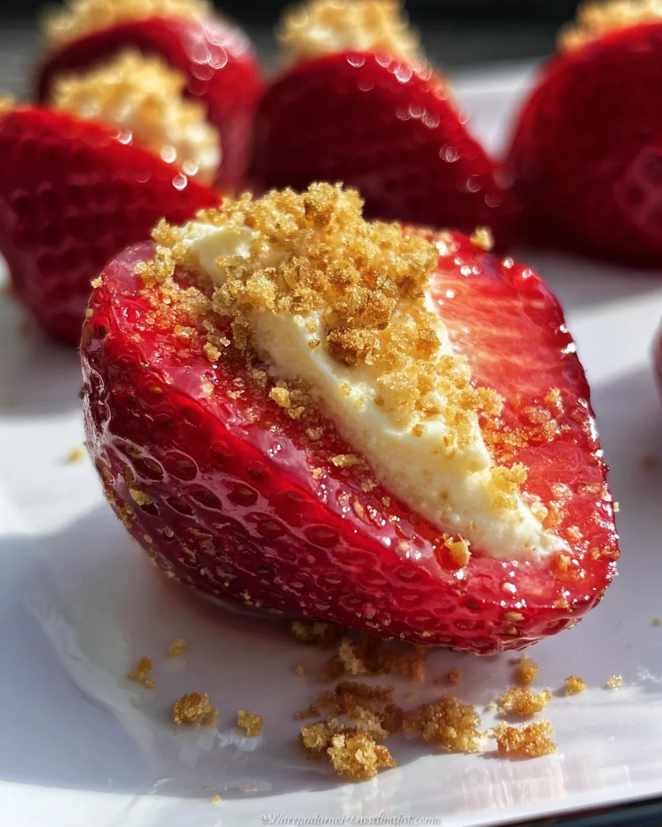 Deviled Strawberries (Made with a Cheesecake Filling)