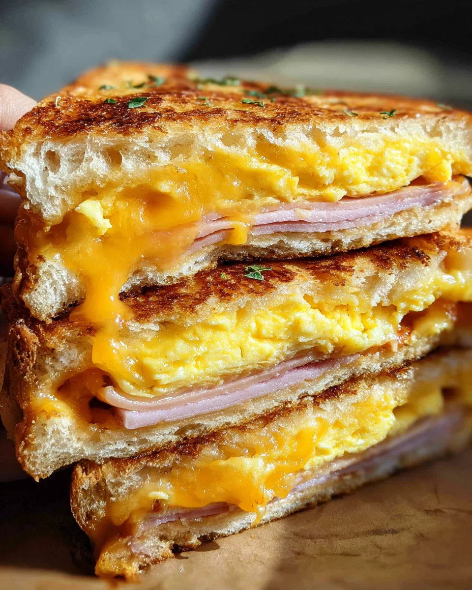 Egg and Ham Breakfast Sandwich
