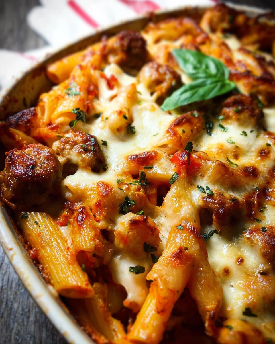 Italian Sausage Penne Casserole