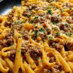 One-Pot Creamy Beef and Garlic Butter Pasta