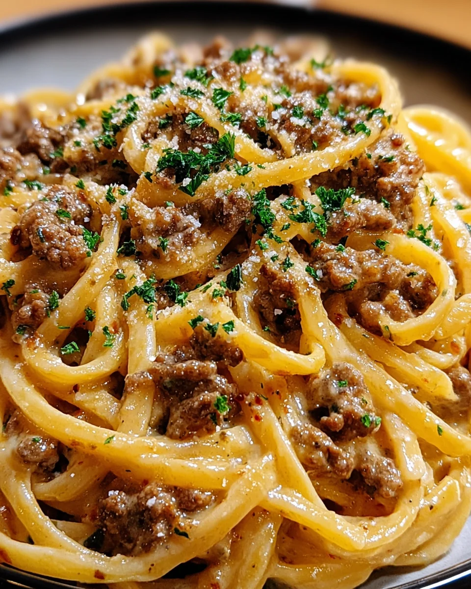 One-Pot Creamy Beef and Garlic Butter Pasta 26 One-Pot