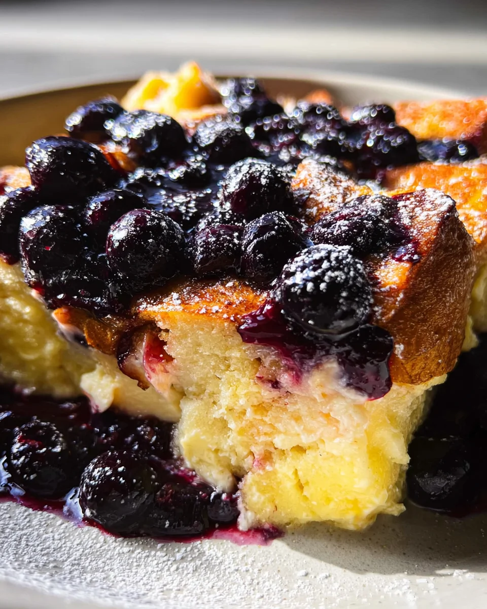 Overnight Blueberry French Toast Casserole
