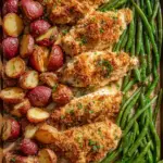 Parmesan Crusted Chicken Sheet Pan Dinner