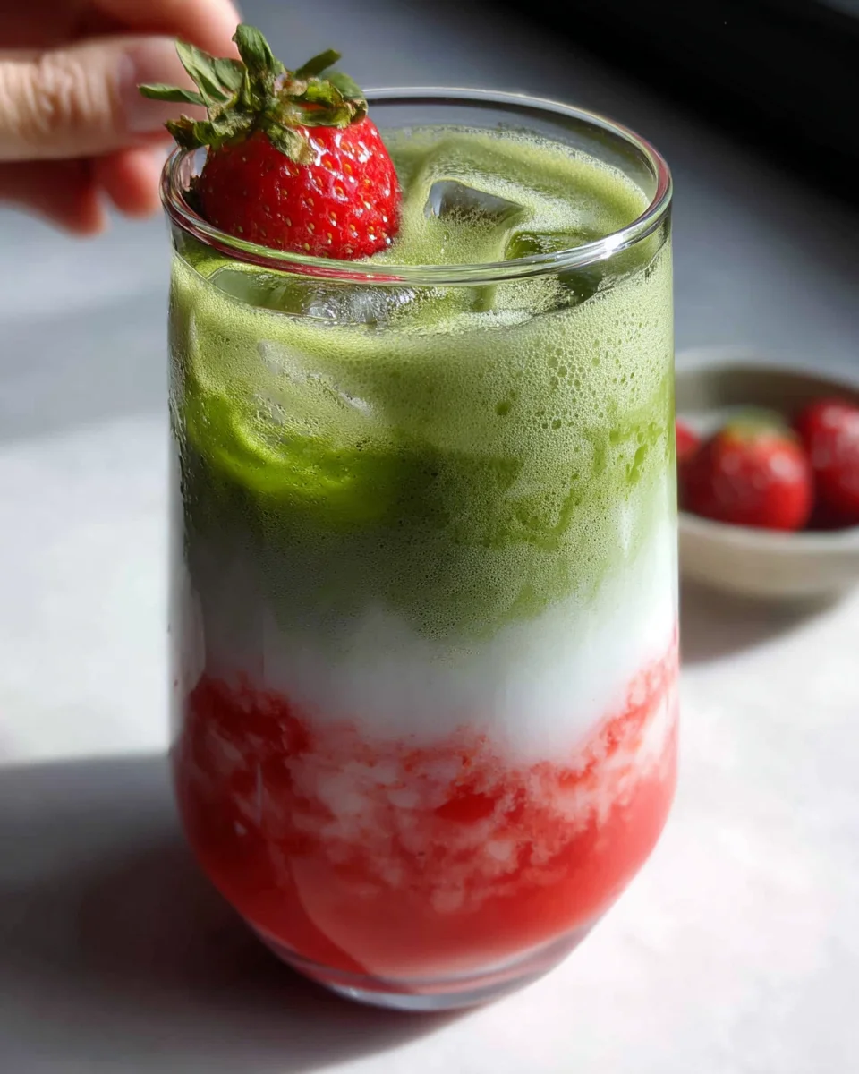 Strawberry Matcha Latte