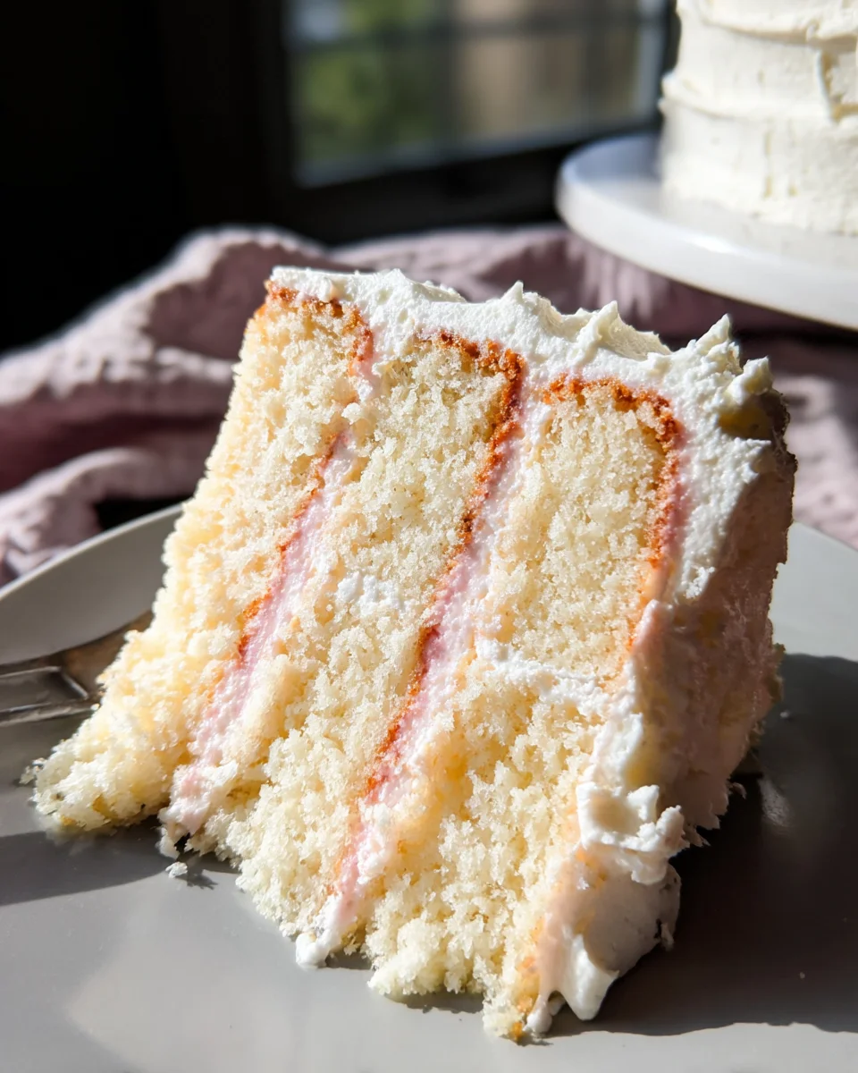 White Almond Cake with Whipped Buttercream Frosting 21 White