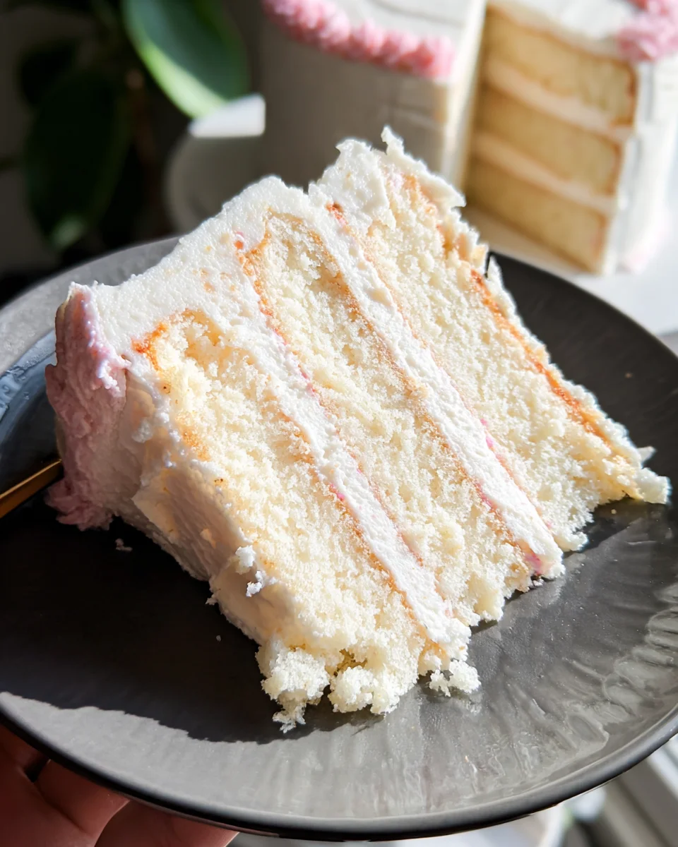 White Almond Cake with Whipped Buttercream Frosting 22 White