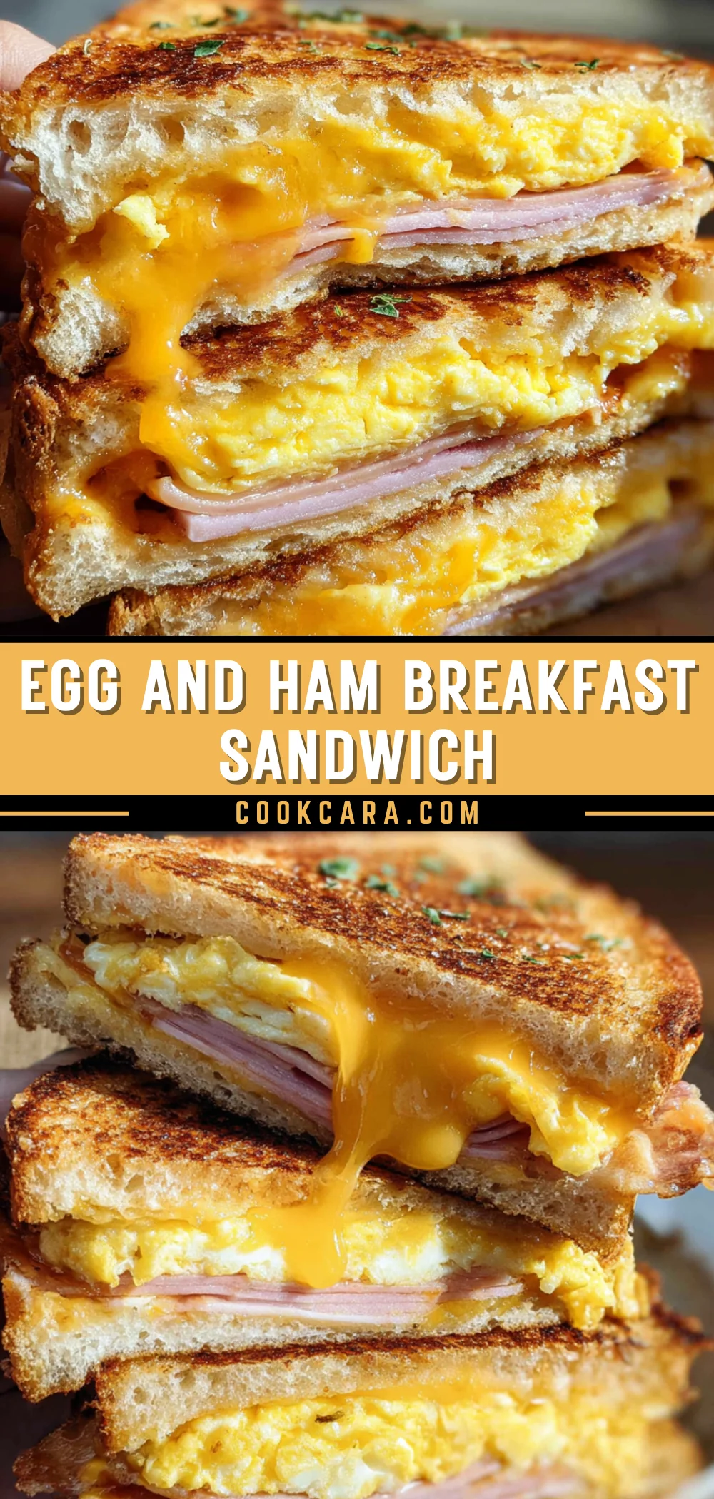 Egg and Ham Breakfast Sandwich 21 Pinterest Hidden Image