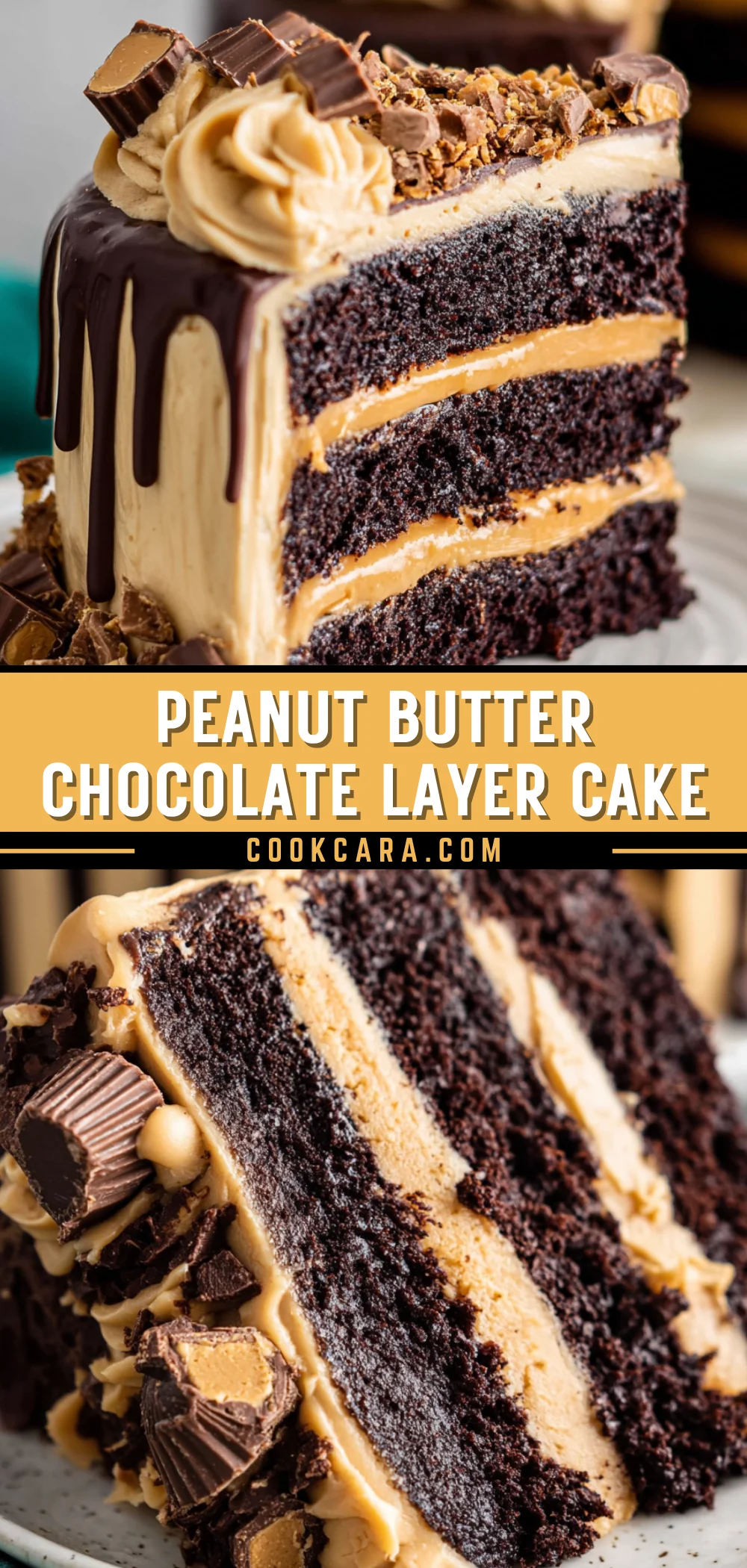 Peanut Butter Chocolate Layer Cake 33 Pinterest Hidden Image